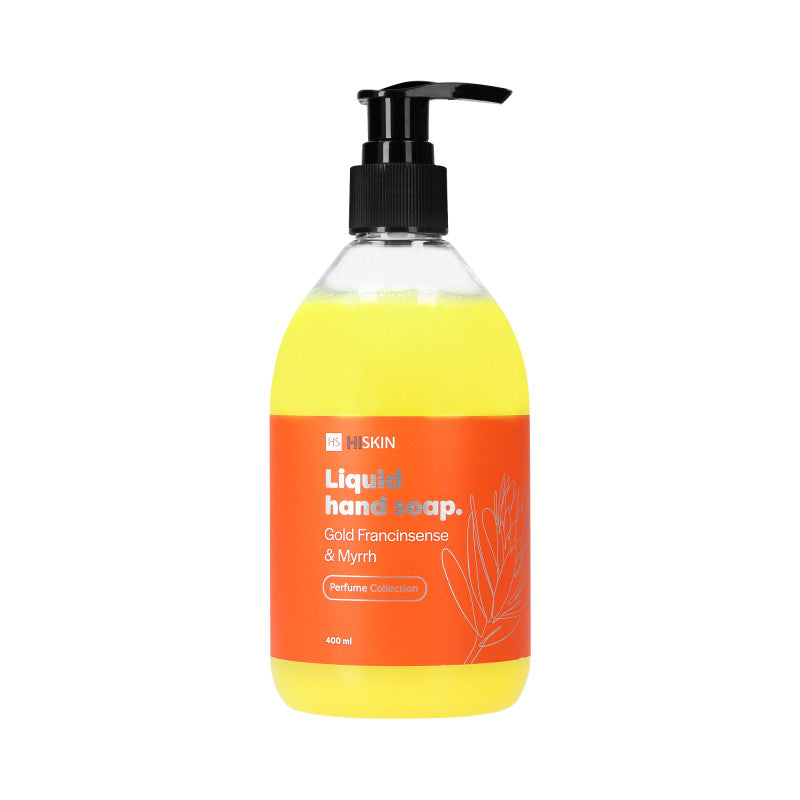 HISKIN HOME PERFUME COLLECTION Sapone per le mani Gold Francinsens & Myrrh 400 ml