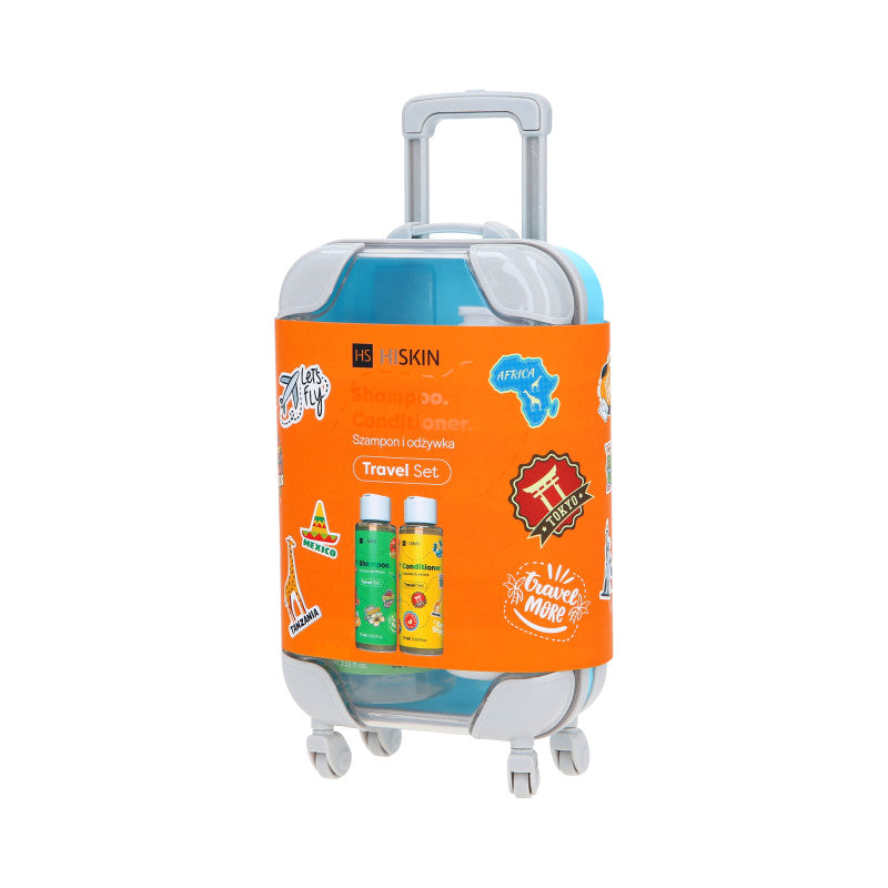 HISKIN TRAVEL SET Set da viaggio shampoo per capelli 75ml + balsamo per capelli 75ml