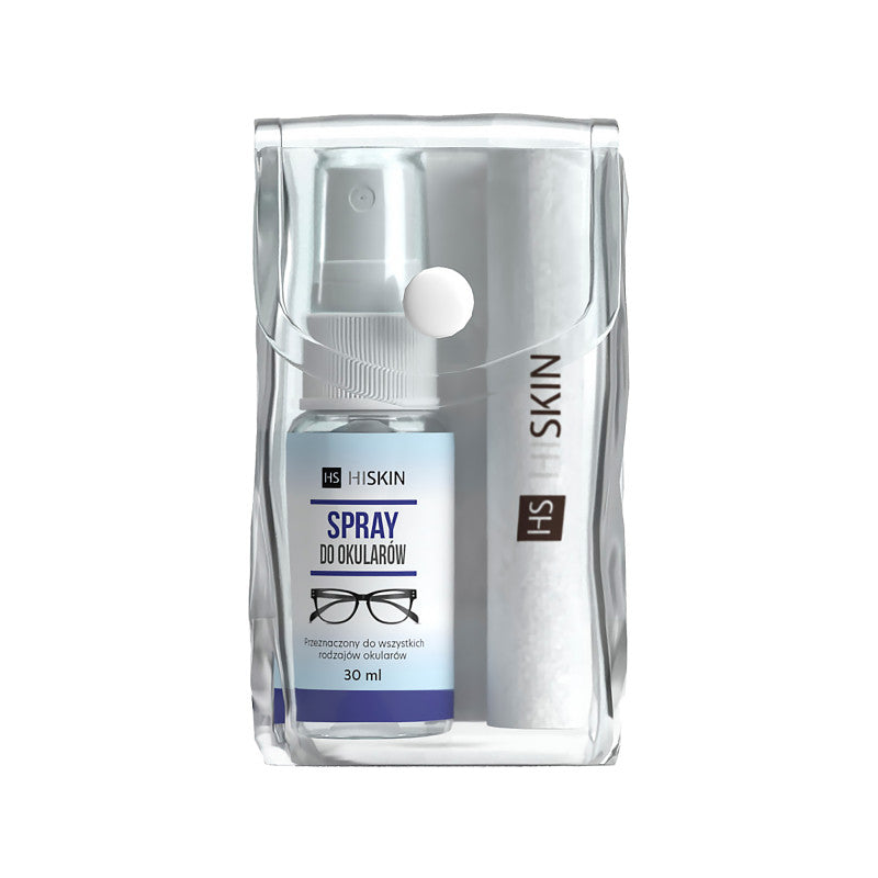 HISKIN Kit per la pulizia degli occhiali panno + spray 30 ml