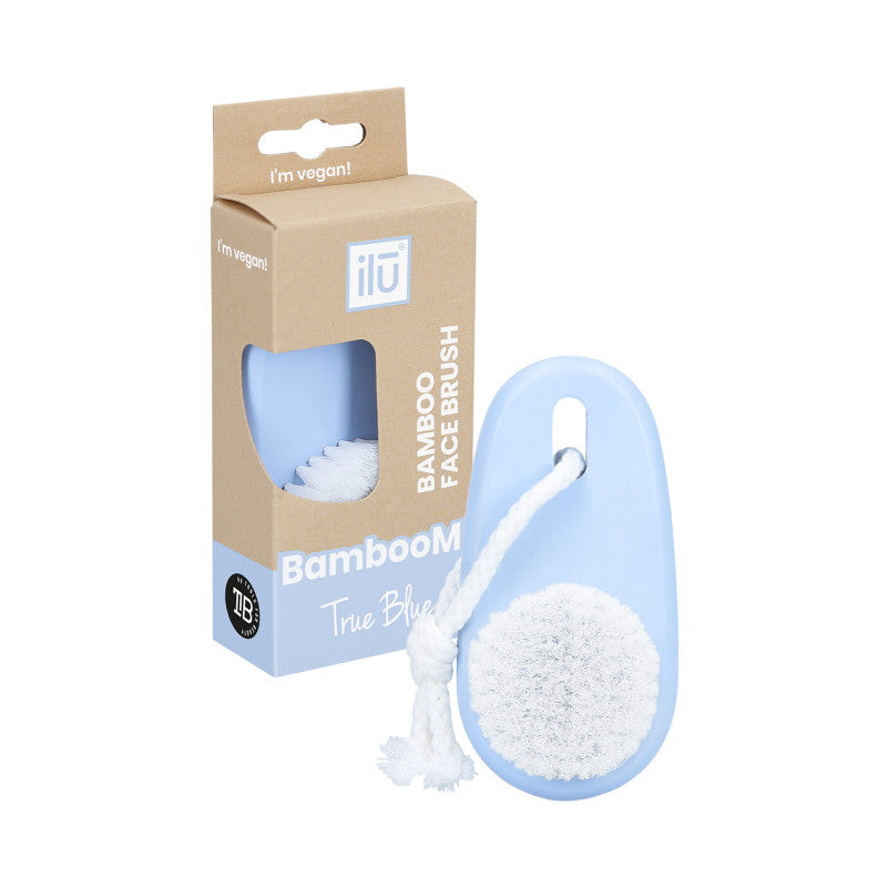 ilū BambooM! Spazzola per la pulizia del viso, True Blue