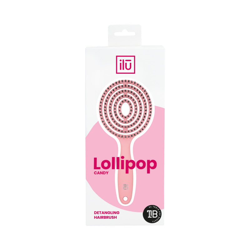 ilū Lollipop Candy Spazzola per Capelli Lollipop Candy, Rosa