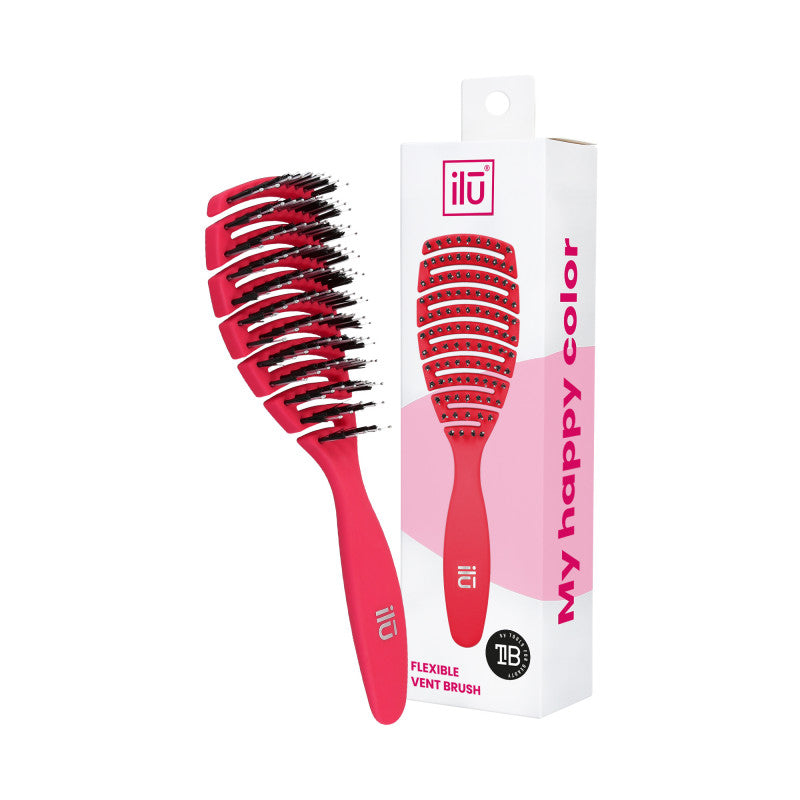 ilū My Happy Color Spazzola per Capelli Ventilata, Rosa