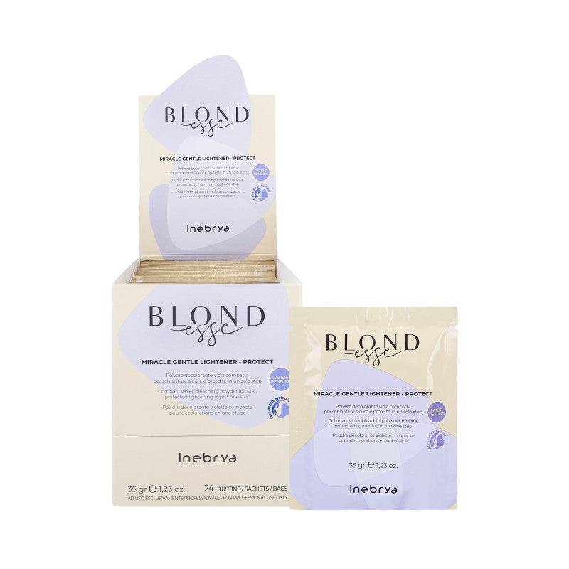 INEBRYA BLONDESSE Miracle Gentlemen Lightener Polvere illuminante viola in bustine da 24x35g