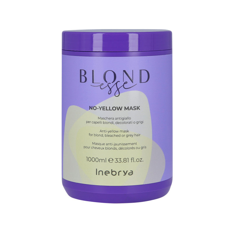 INEBRYA BLONDESSE NO YELLOW Maschera per capelli biondi, decolorati e grigi 1000ml