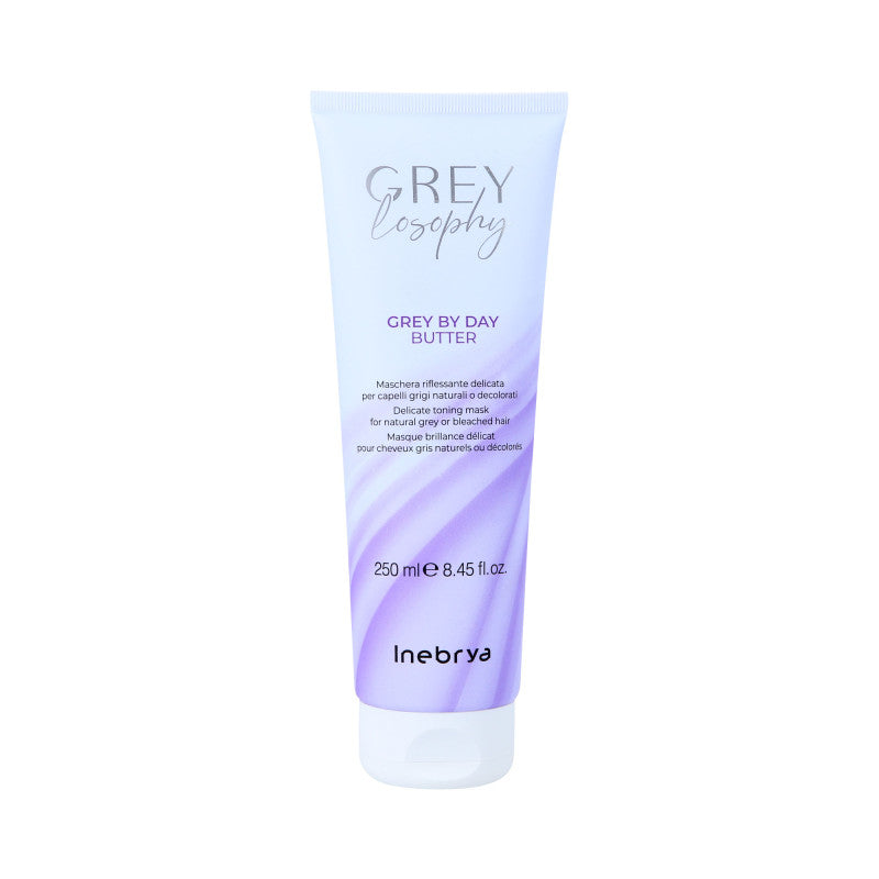 INEBRYA GREYLOSOPHY GREY BY DAY Maschera illuminante per capelli grigi e decolorati 250ml
