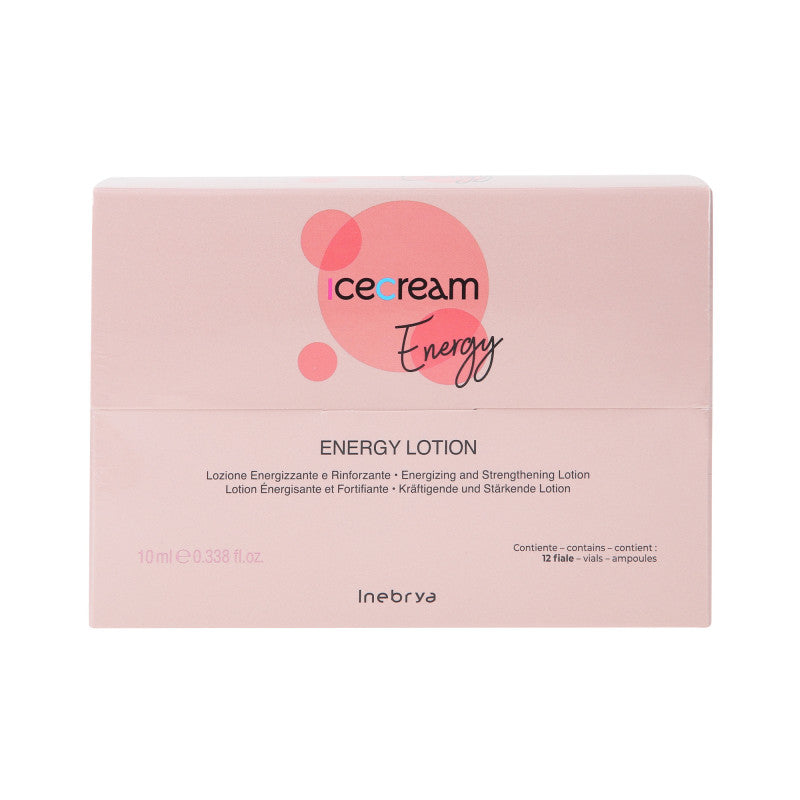 INEBRYA ICE CREAM ENERGY Fiale rinforzanti per il cuoio capelluto 10 x 12 ml