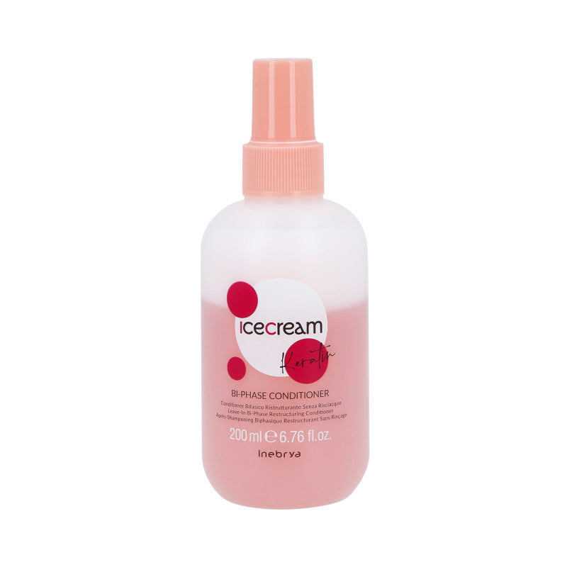INEBRYA ICE CREAM KERATIN Bi-PHASE Balsamo spray bifase con cheratina 200ml
