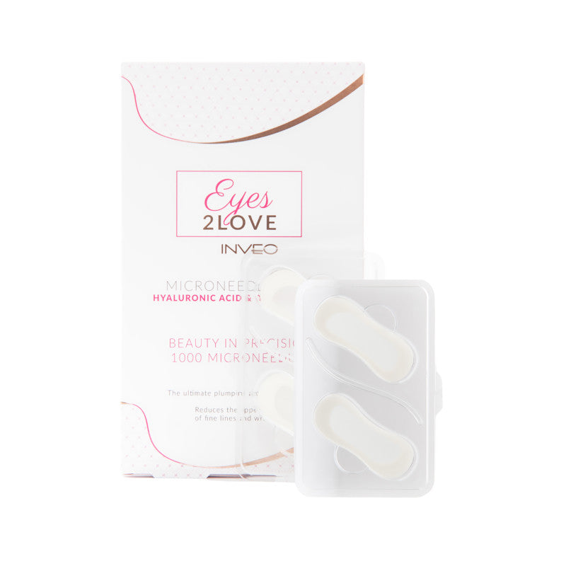 INVEO EYES2LOVE Cerotti per gli occhi con microaghi, acido ialuronico e ottopeptidi, 2 paia