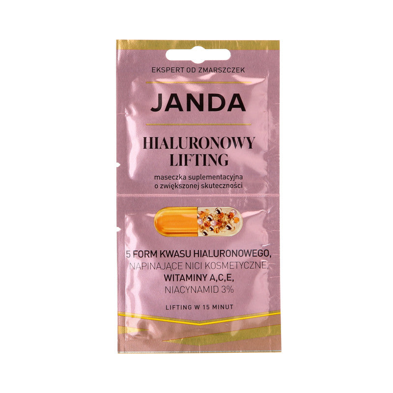 JANDA HIALURONOWY LIFTING Maska do twarzy liftingująca i napinająca 2x4ml