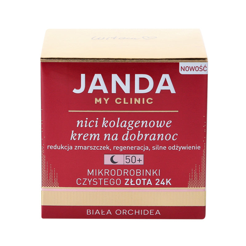 JANDA MY CLINIC 50+ Fili di collagene, crema antirughe da notte 50 ml