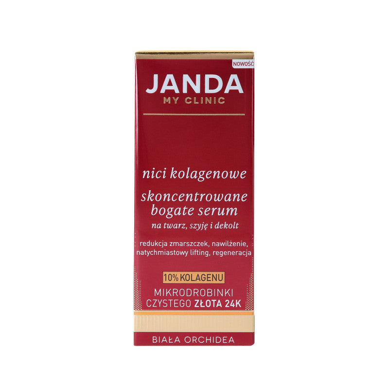 JANDA MY CLINIC Nici kolagenowe skoncentrowane, bogate serum na twarz, szyję i dekolt 30ml