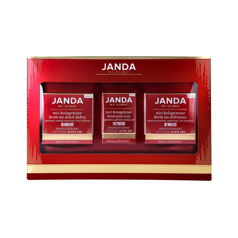 JANDA Set, crema del buongiorno 50 ml + crema della buona notte 50 ml + crema contorno occhi 15 ml per donne di età ai 50 anni