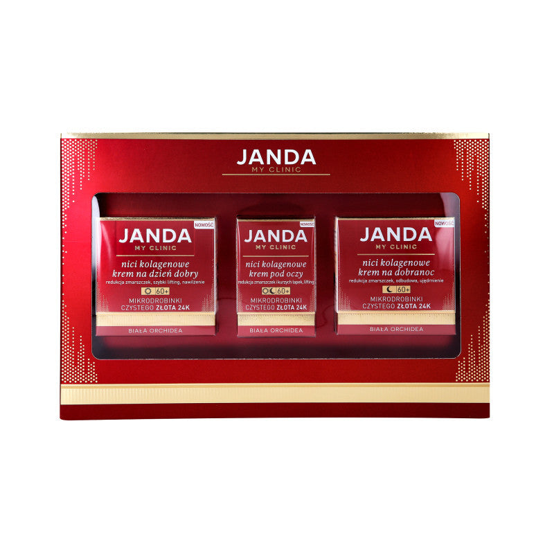 JANDA Set, crema del buongiorno 50 ml + crema della buona notte 50 ml + crema contorno occhi 15 ml per donne over 60 anni