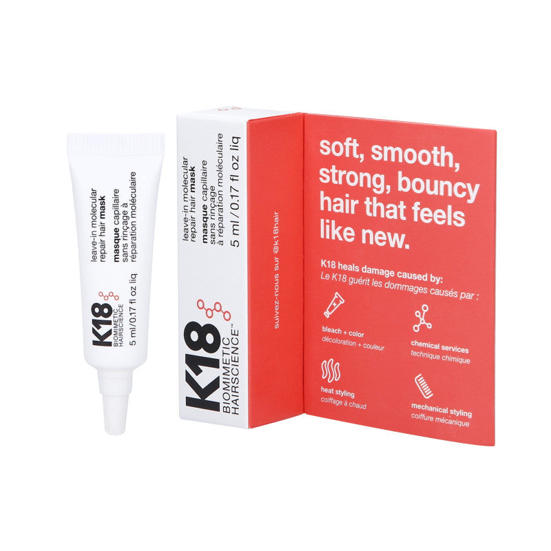 K18 Maschera molecolare ricostruttiva per capelli senza risciacquo 5ml