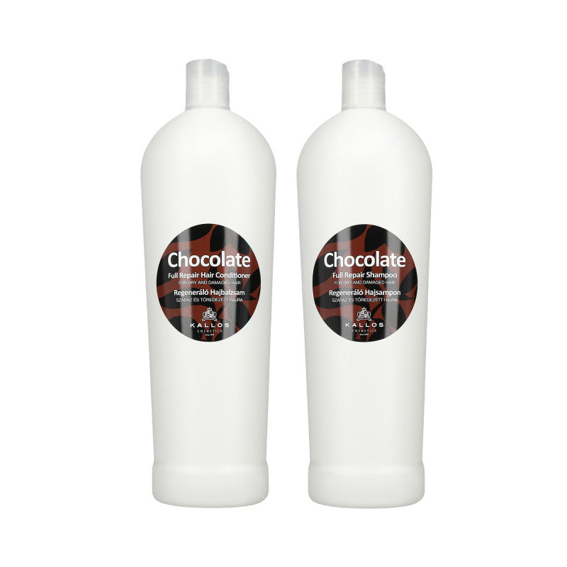 Kallos Chocolate Set al cioccolato Shampoo 1000 ml + Balsamo 1000 ml 