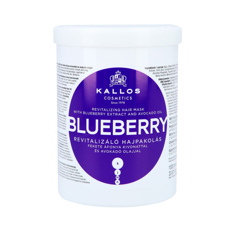 Kallos KJMN Blueberry Maschera con estratto di mirtilli e avocado 1000 ml