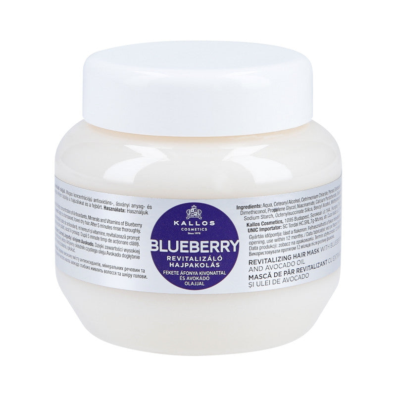 KALLOS KJMN BLUEBERRY Maschera con estratto di mirtilli e avocado 275ml