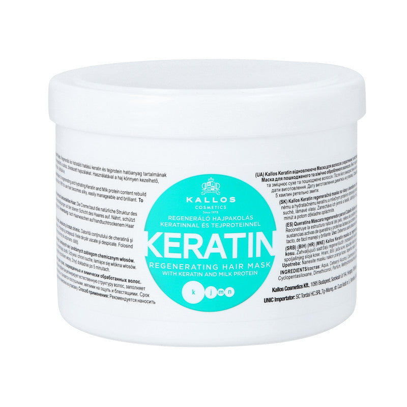 KALLOS KJMN KERATIN Maschera per capelli secchi e fragili 500 ml