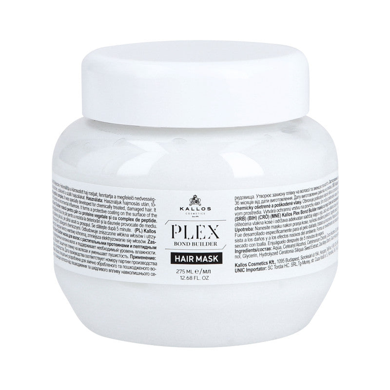 KALLOS PLEX BOND BUILDER Maschera per capelli con proteine vegetali e complesso peptidico 270ml