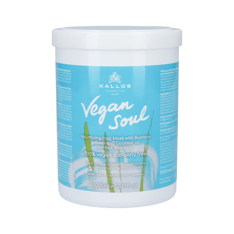 KALLOS VEGAN SOUL Shampoo idratante per capelli secchi 1000ml