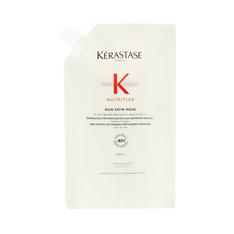 KÉRASTASE NUTRITIVE BAIN SATIN RICHE REFILL Bagno nutriente arricchito per capelli molto secchi, normali e grossi 500ml