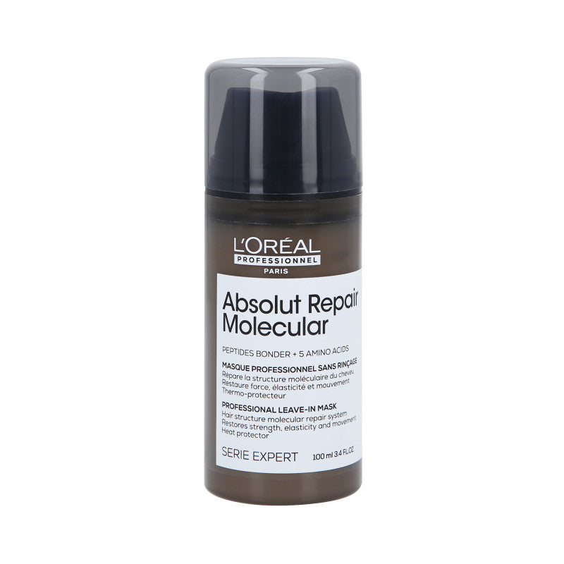 L'OREAL PROFESSIONNEL ABSOLUT REPAIR MOLECULAR Maschera senza risciacquo rinforzante della struttura del capello 100ml