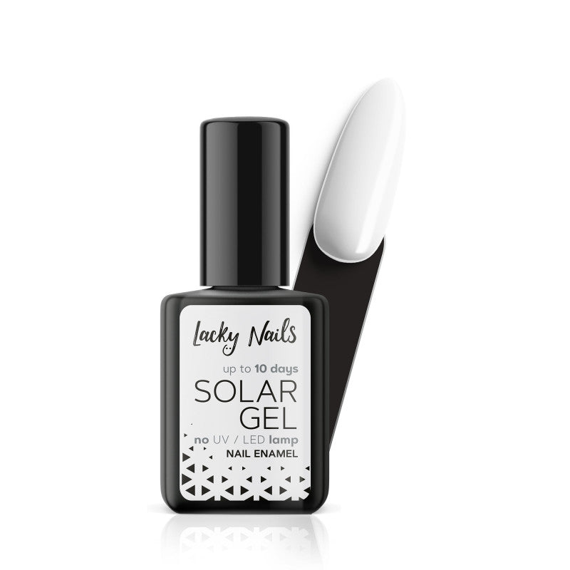 LACKY NAILS SOLAR GEL Smalto per unghie, 01 Snow White 10ml