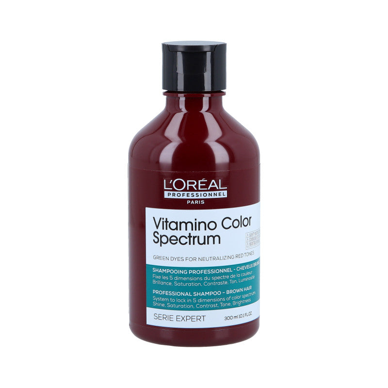 L'OREAL PROFESSIONNEL VITAMINO COLOR SPECTRUM Shampoo verde neutralizzante per capelli castani 300ml