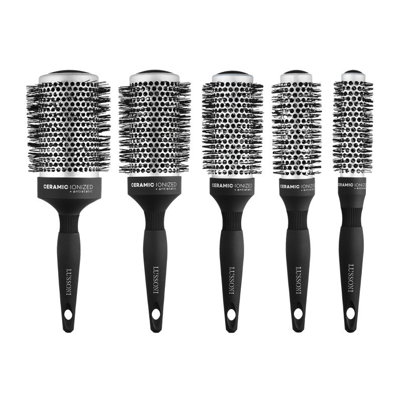 LUSSONI Care&Style 5 Pezzi Set Spazzole Rotonde Per Capelli Professionale