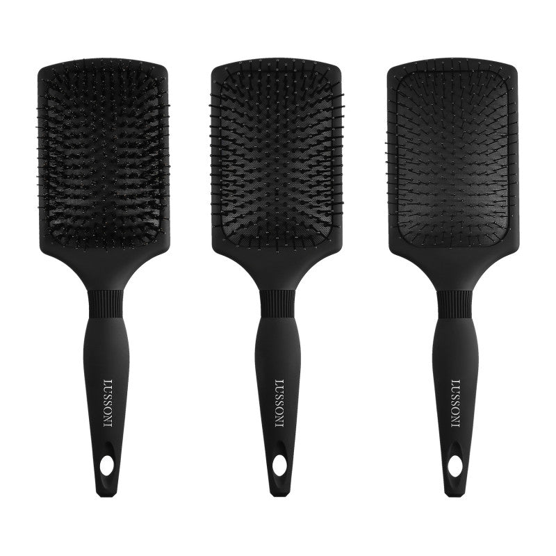 LUSSONI Care&Style Gentle Detanglers - 3 Pezzi Set Spazzole Per Capelli Professionale