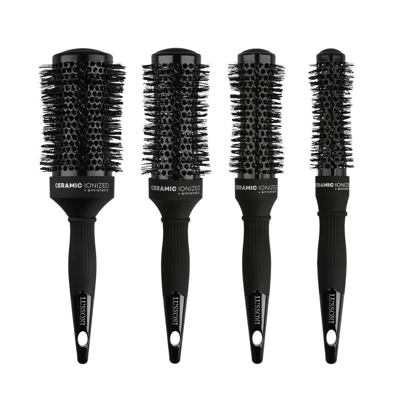 LUSSONI Hourglass 4 Pezzi Set Spazzole Rotonde Per Capelli Professionale