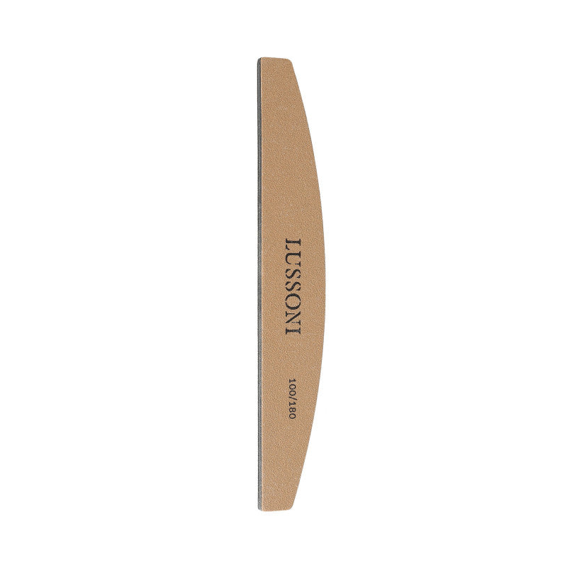 LUSSONI Set PREMIUM Lima Per Unghie, Mezzaluna, 100/180, 25 Pezzi