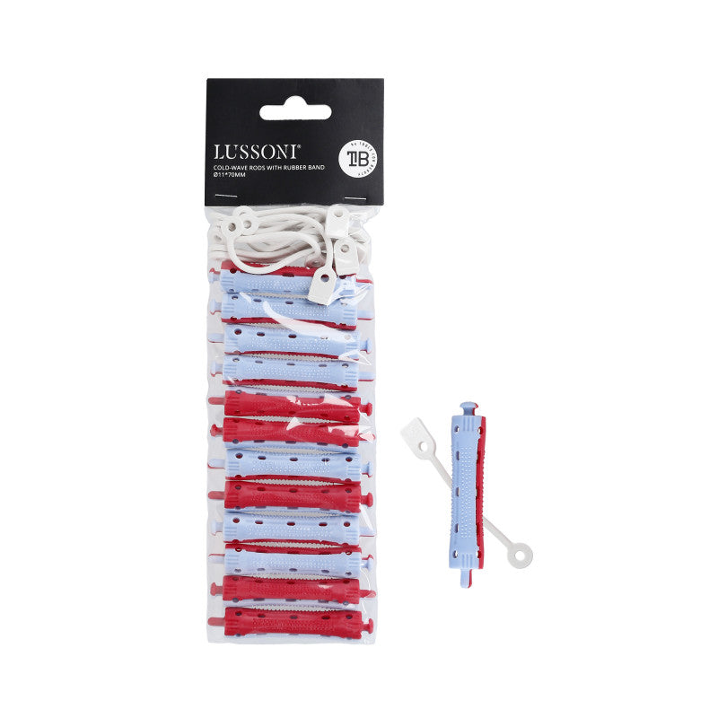 LUSSONI Bigodini per onde con elastico. Ø11*70mm. 12 pz.