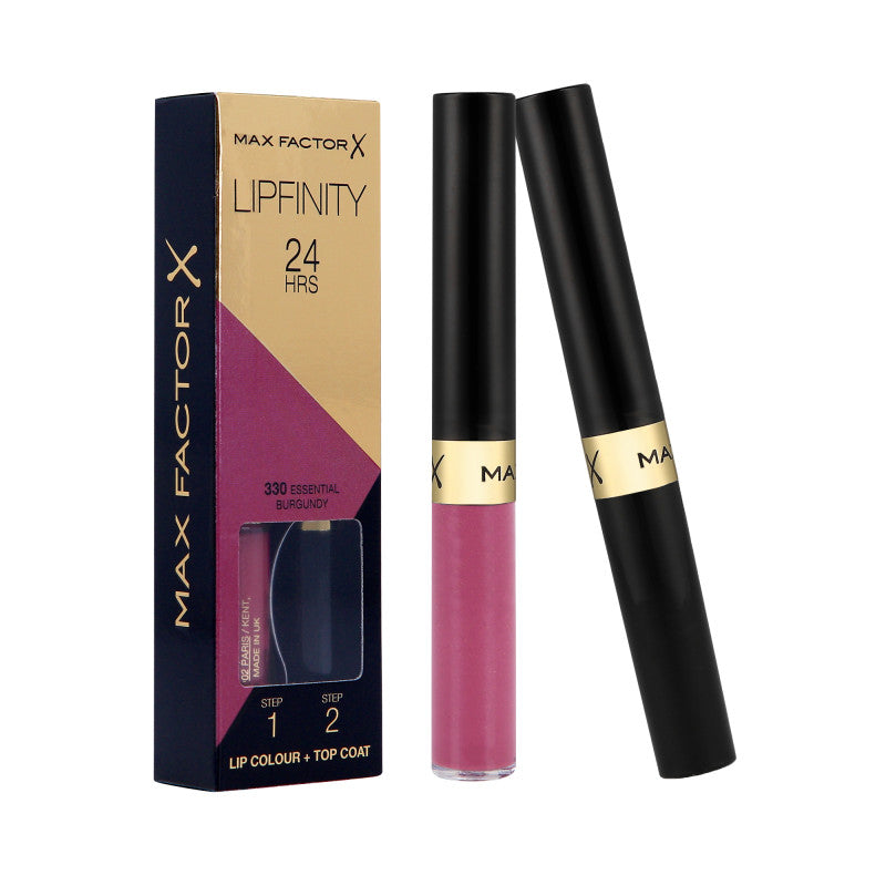 MAX FACTOR LIPFINITY Rossetto bifase 2 in 1 330 Essential Burgundy 2,3ml+1,9g
