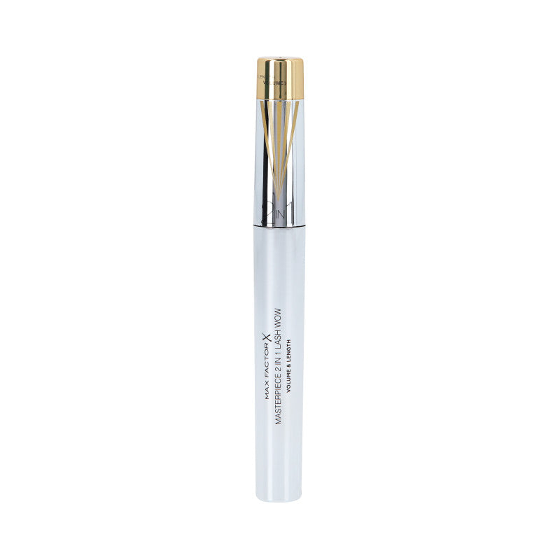 MAX FACTOR MASTERPIECE 2IN1 WOW BLACK BROWN 02 Mascara allungante e volumizzante castano nero 7ml