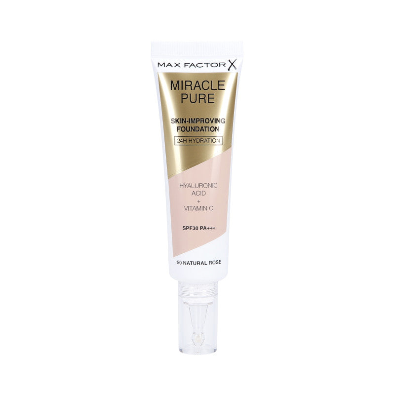 MAX FACTOR MIRACLE PURE SKIN Fondotinta che migliora le condizioni della pelle 50 Natural Rose 30ml