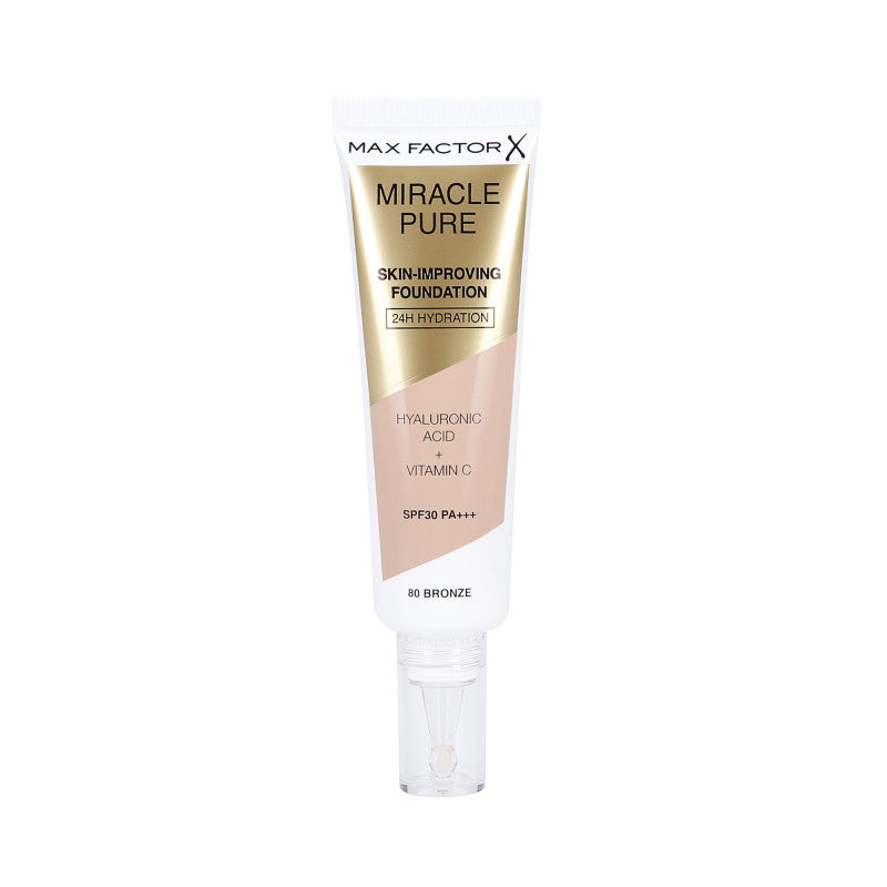 MAX FACTOR MIRACLE PURE SKIN Fondotinta che migliora le condizioni della pelle 80 Bronze 30ml