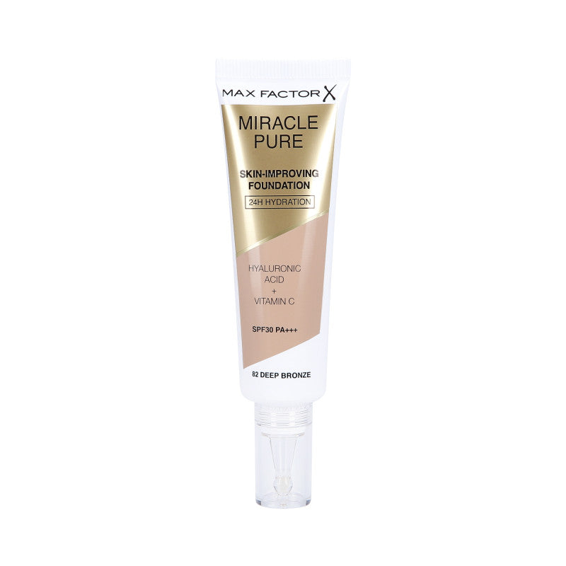 MAX FACTOR MIRACLE PURE SKIN Fondotinta che migliora le condizioni della pelle 82 Deep Bronze 30ml
