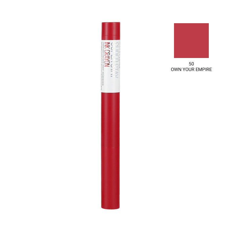 MAYBELLINE SUPERSTAY Matte Ink Crayon Tinta Labbra Matita Effetto Opaco 50 Your Own Empire