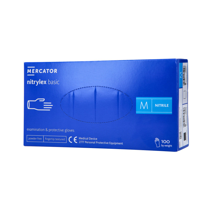 MERCATOR MEDICAL NITRYLEX BASIC Guanti in nitrile, monouso, blu, 100 pz. taglia M