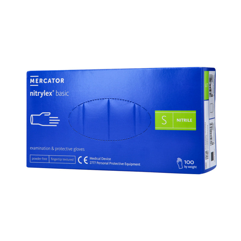 MERCATOR MEDICAL NITRYLEX BASIC Guanti in nitrile, monouso, blu, 100 pz. taglia S