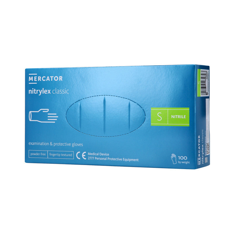 MERCATOR MEDICAL NITRYLEX CLASSIC Guanti in nitrile, monouso, blu, 100 pz. taglia S