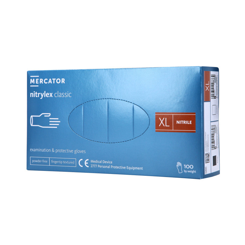 MERCATOR MEDICAL NITRYLEX CLASSIC Guanti in nitrile, monouso, blu, 100 pz. taglia XL