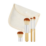 MIMO Set Pennelli Makeup Viso 4 Pezzi, Da Viaggio