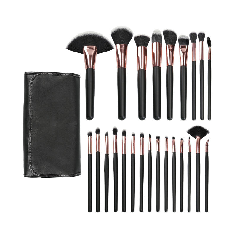 MIMO Set di pennelli trucco 24 pezzi, nero