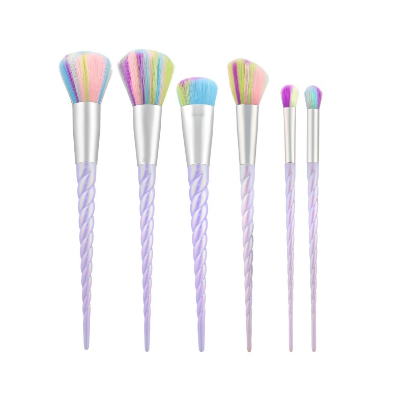 MIMO Set Pennelli Makeup Viso 6 Pezzi, Unicorno