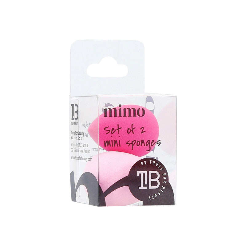MIMO Set di Mini Spugne Makeup, 2 Pezzi, Rosa