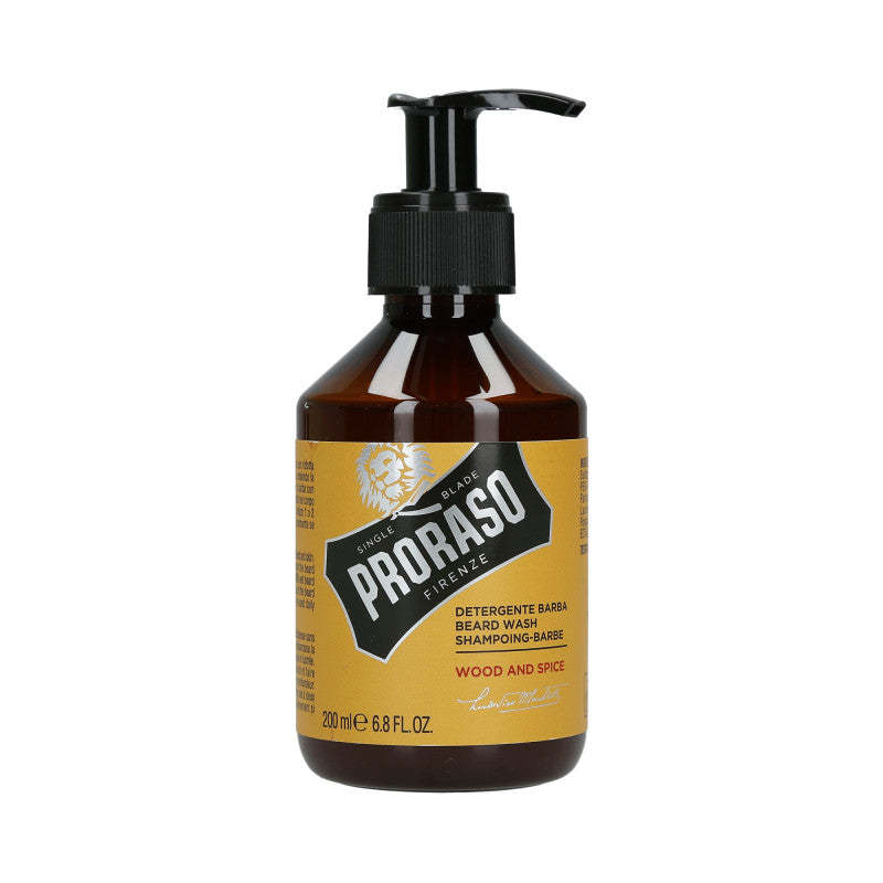 PRORASO SINGLE BLADE Wood And Spice Shampoo da barba 200ml