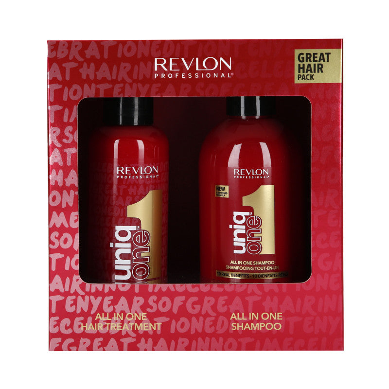 REVLON UNIQ ESSI Set per tutti i tipi di capelli Maschera 150ml + Shampoo 230ml