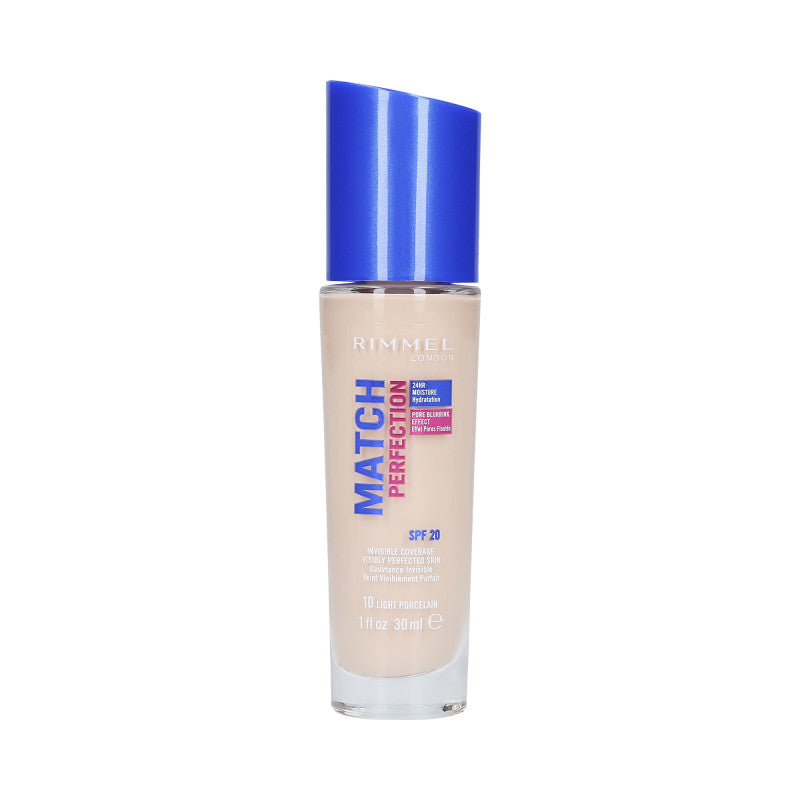 RIMMEL MATCH PERFECTION Fondotinta coprente SPF20 010 Porcelain 30ml